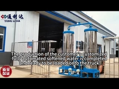 فولاد ضد زنگ 2 سیستم نرم کننده آب مخزن دو مخزن مداوم نرم کننده آب